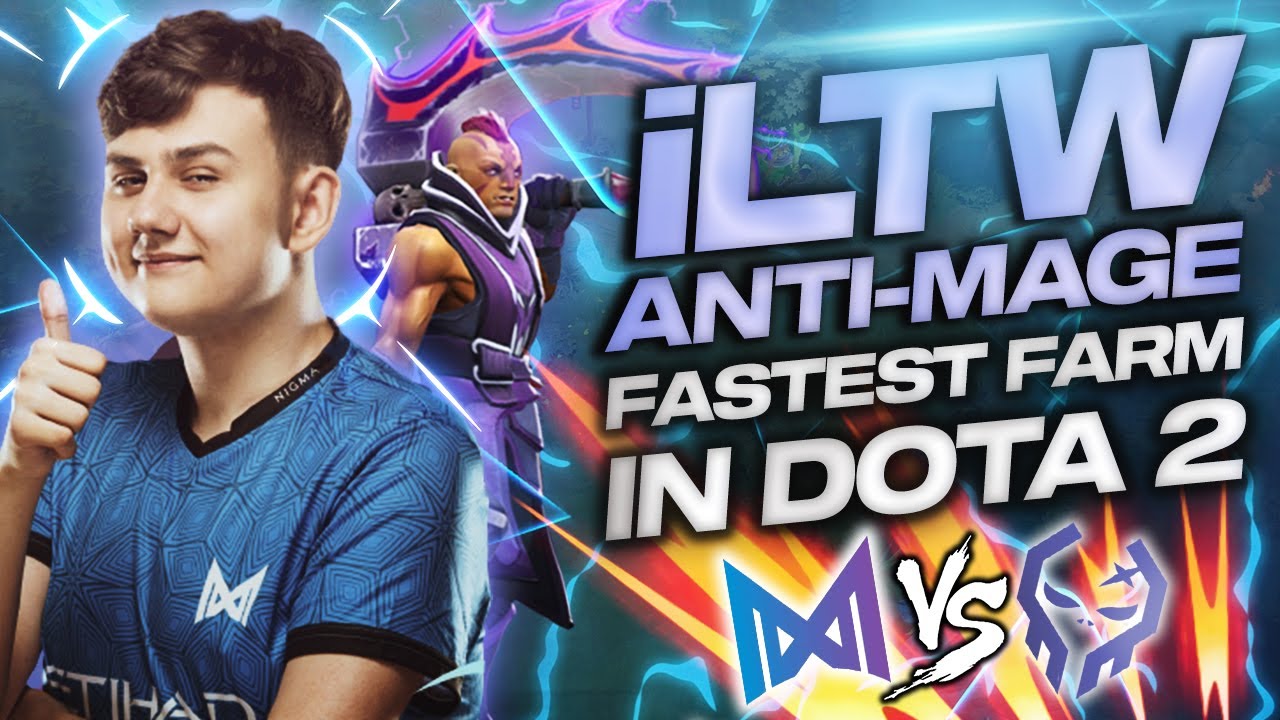 FASTEST FARM in Dota 2 - iLTW GOD Anti-Mage - NIGMA vs EXECRATION