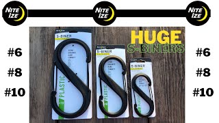 LARGE Nite Ize S-Biner Plastic Dual Carabiners (#6, 8, 10)