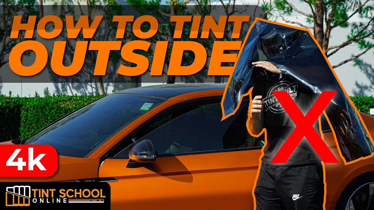 How To Tint Car Windows OUTSIDE, Secrets To Mobile Window Tinting