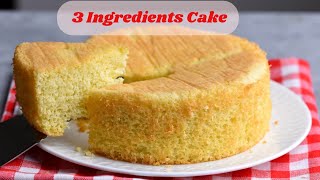 3 Ingredients Super Soft Sponge Cake || Sponge Cake Recipe Without Oil, Butter, Baking powder, Soda screenshot 3