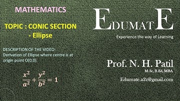 Ellipse derivation, Conic Section x^2/a^2 + y^2/b^2 = 1
