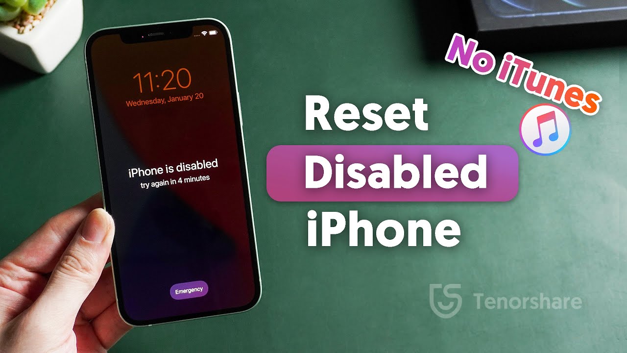How do I factory reset my disabled iPhone?