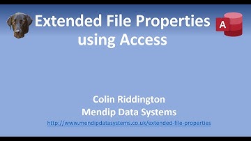 Extended File Properties using Microsoft Access