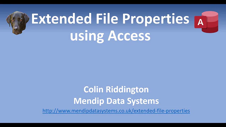 Extended File Properties using Microsoft Access