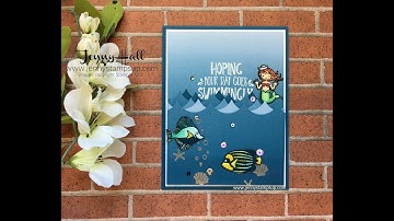 How to build an ocean scene using Stampin Up products with Jenny Hall