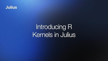 Introducing R Kernels in Julius