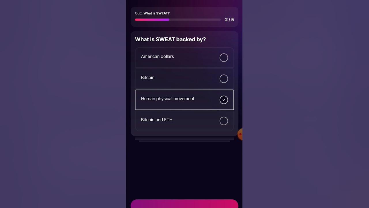 Quiz Answers Solved: Chapter 1 Learn & Earn 1 SWEAT Token Instantly #