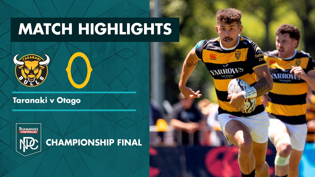 Championship Final Taranaki v Otago (Bunnings NPC 2021) YouTube