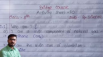 Bridge course day 20 class 8 general science complete activity sheet solution for English medium