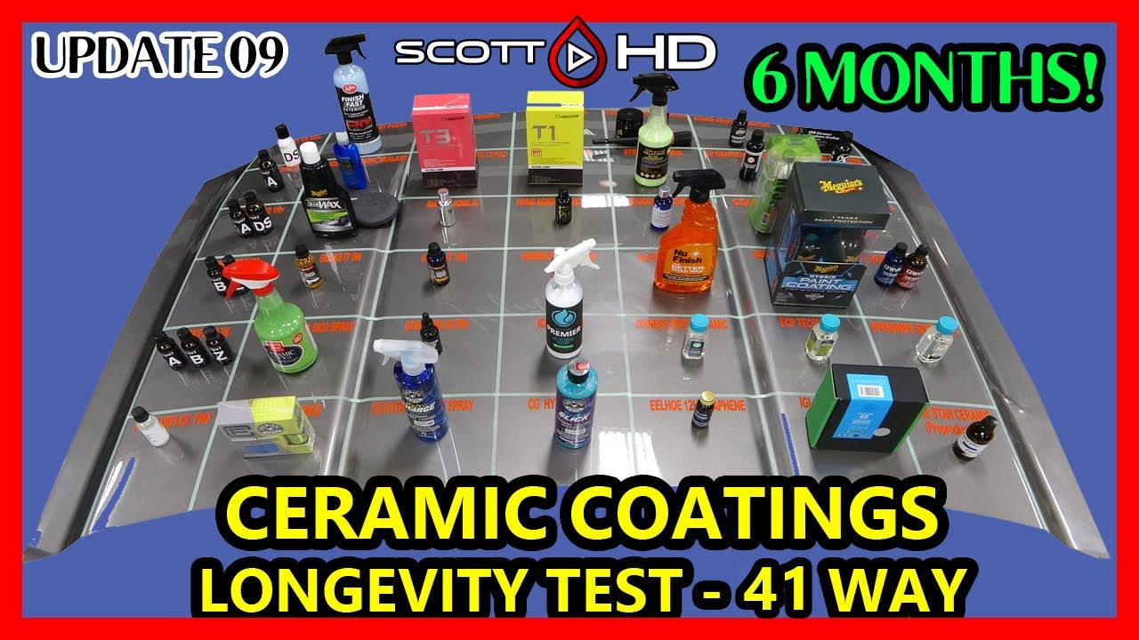 Ceramic Coating Longevity Test - 41 WAY - The ULTIMATE comparison test - UPDATE 09 -6 MONTHS