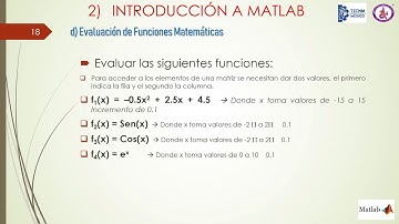 PROGRAMACION Y METODOS NUMERICOS  02  INTRODUCCIÓN A MATLAB