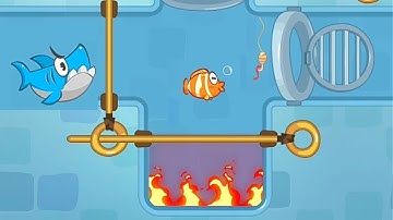 Fishdom / save the fish / pull the pin puzzle gameplay