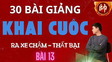 BÀI 13 : 30 BÀI GIẢNG TRUNG CUỘC CỜ TƯỚNG MR BILL - chậm ra xe nghịch lý với nguyên tắc bố cục