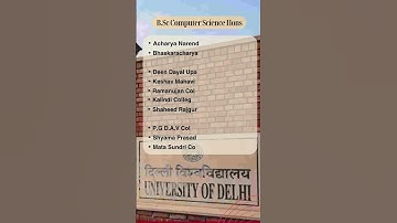 B.Sc Computer Science Hons Delhi University | Du Preference List | Cuet 2025  #cuetug2025