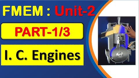 UNIT-2 I PART--1 I  I. C. Engine I Fundamentals of Mechanical Engg. and Mechatronics I by MST sir