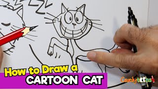 How to draw a cartoon cat