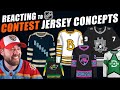 Reacting to NHL CONTEST Jersey Concepts!