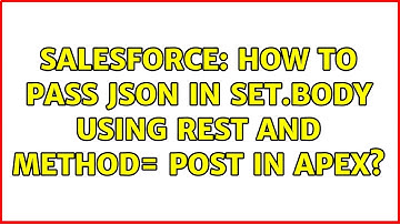 Salesforce: How to pass JSON in Set.Body Using rest and method= Post in apex? (2 Solutions!!)