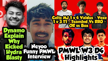Dynamo Explain Why Kicked Hydra Blasty | TSM Entity Neyoo Funny PMWL Interview | PMWL W3D4 Highlight