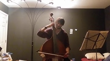 F minor and E major 3 octave scales with arpeggios, double bass