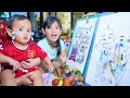 BELAJAR MEWARNAI BAYI AZAM MALAH NANGIS 😭 Main Mandi bola | Salsa and Family