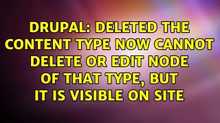 Deleted the Content Type now cannot delete or edit node of that type, but it is visible on site