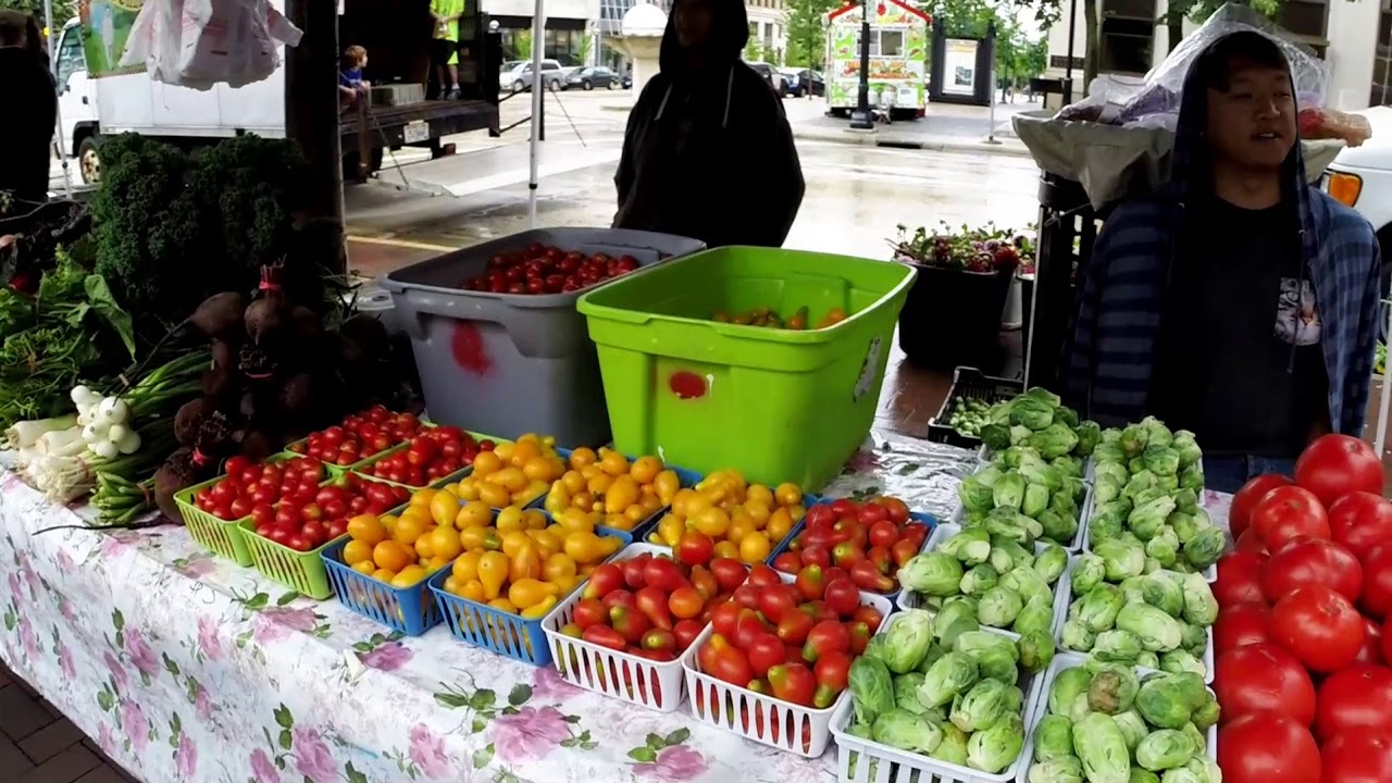 Madison Farmer's Market 2018 at the Capital of Madison, Wisconsin