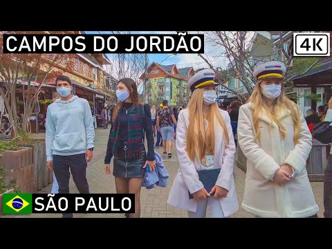 Walking in Campos do Jordão 🇧🇷 | São Paulo, Brazil |【4K】2021