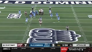 Virginia Tech DISASTROUS Field Goal Attempt vs Old Dominion | 2022 College Football