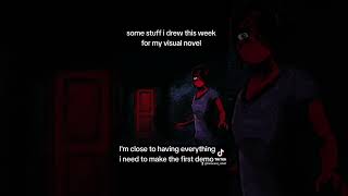 Art for a visual novel #anime #rotoscope #animation #horrorgaming #digitalart #clipstudiopaint