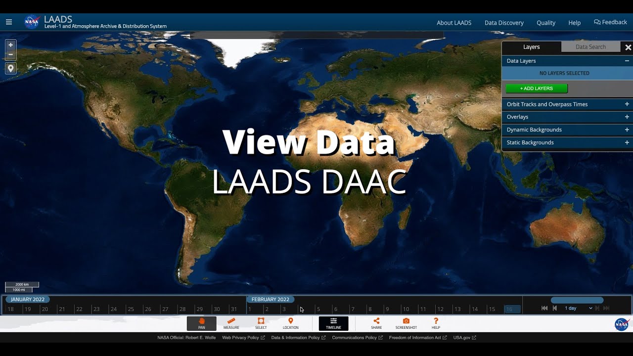 How to Use the View Data Tool from LAADS DAAC