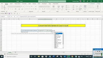 Convert text into sentence case in Excel