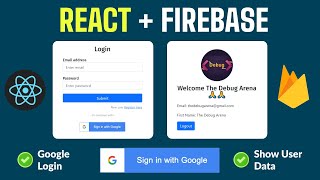 Google Login in React Js || Signup with Google in React JS using Firebase
