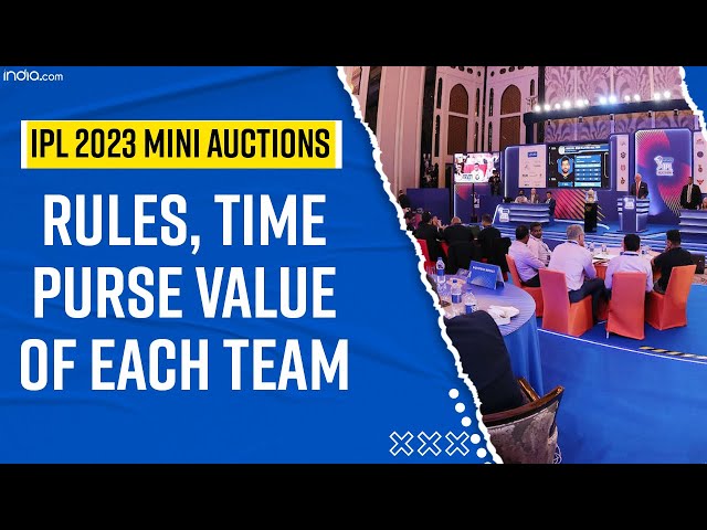 IPL auction 2023 purse: Purse balance of IPL teams 2023 mini auction - The  SportsRush