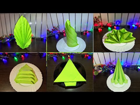 🆕Как красиво Сложить САЛФЕТКИ на #Праздничный стол🎄#сервировкастола #новыйгод2022 #andzerocik