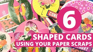 GOT SCRAPS? I show YOU 6 Oval Card Designs Using YOUR Paper Scraps!