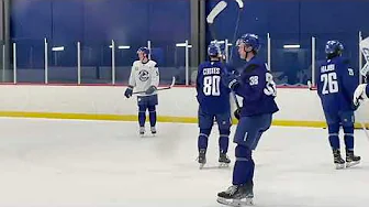 Raw Footage: Cootes, Medvedev and other Canucks prospect hit the ice for day one of dev camp 2025