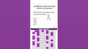 ASVAB/PiCAT Math Knowledge Practice Test Question: Prime Numbers #acetheasvab with #grammarhero