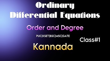 order and degree of the differential equations in kannada 2025-2026 || puc and bsc maths||kset