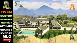 Fivem Moonwin mansion Gta 5 Mlo  with add secret bunker   Fivem Gang Villa  gta 5 mansion