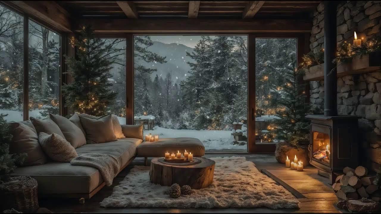Cozy Fireplace Sounds & Gentle Piano Music 🎹 Relaxing Instrumental for Sleep, Focus & Meditation