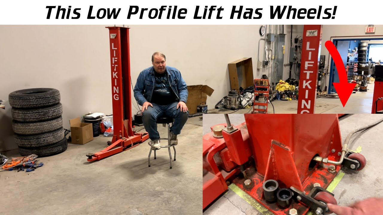 Характеристики и обзор низкопрофильного переносного двухстоечного автомобильного подъемника