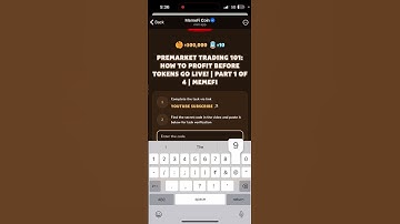 PREMARKET TRADING 101: HOW TO PROFIT BEFORE TOKENS GO LIVE! | PART 1 OF 4 | MEMEFI New Video Code