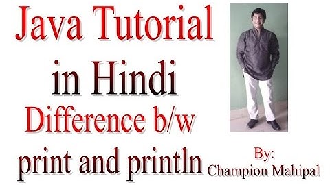 Learn Java Tutorial in Hindi 9 Difference between println and print function