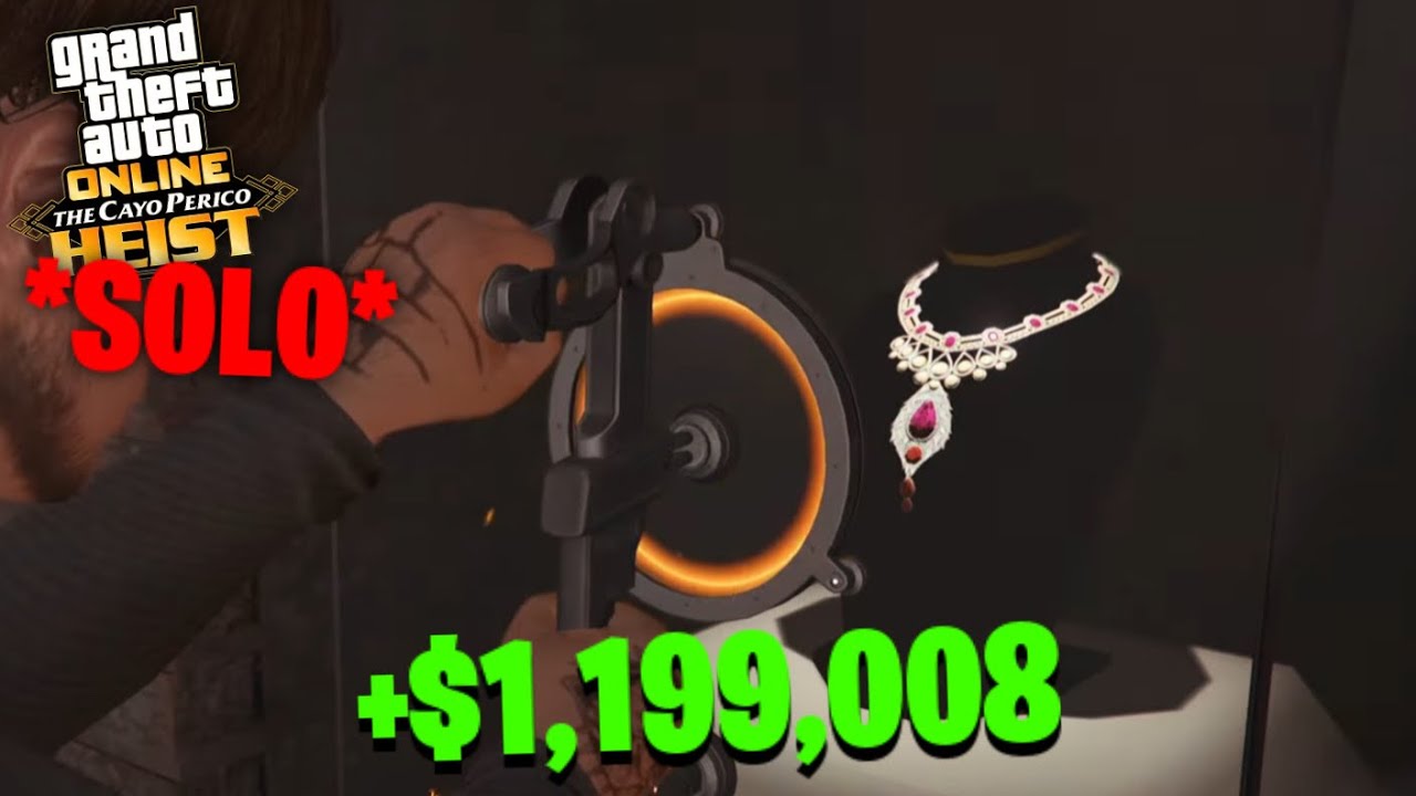GTA Online Cayo Perico Heist SOLO 1,199,008 Ruby Necklace (100