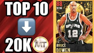 TOP 10 CARDS UNDER 20K MT! THESE ARE THE BEST BUDGET PLAYERS IN NBA 2K21 MyTEAM!