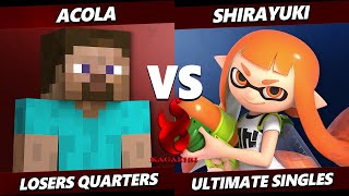 Kagaribi 14 Top 8 - Acola Steve Vs. Shirayuki Inkling Smash Ultimate - Ssbu