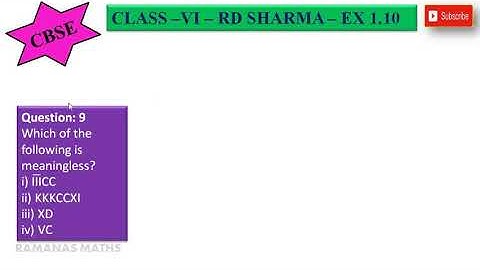 CBSE - CLASS 6 - RD SHARMA - EX 1.10  - SUM 9