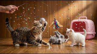 🐱💚 Relaxing Cat Video 4K: Playful Kitten Siblings | Soft Meows & Calm Atmosphere screenshot 2