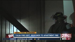 Apartment fire in midtown Tulsa